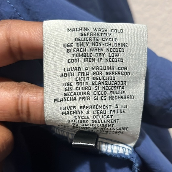 Levi’s Windbreaker Jacket Men’s S 1/2 Zip Pullover Blue White Water Resistant - Picture 12 of 14